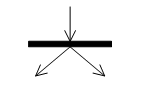 transition fork symbol